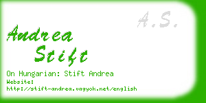 andrea stift business card